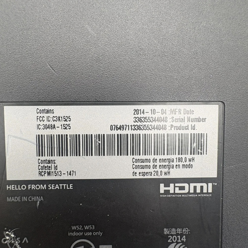 Microsoft Xbox One Console 1540 Black HDMI For Parts Not Working System Only